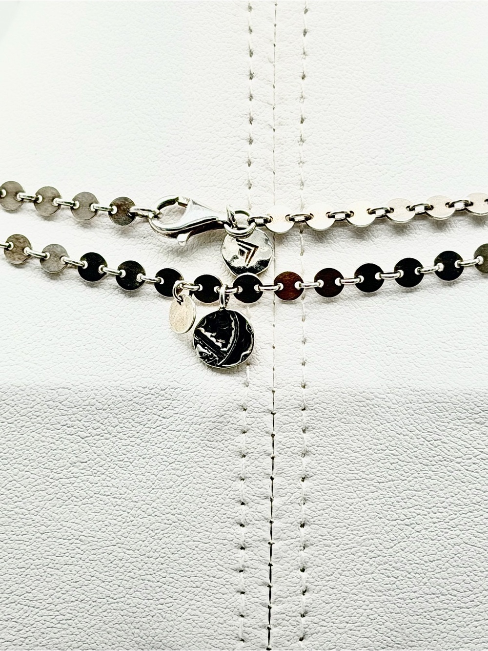Silpada Festive Glittering Sterling Silver CONFETTI 46” Disc & Charm Necklace - Picture 9 of 15